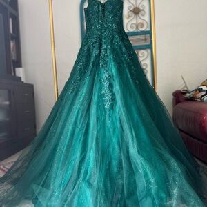 Elegant Green Ball Gown